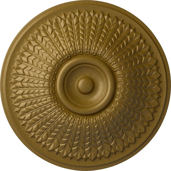 Ekena Millwork Modena Ceiling Medallion (Fits Canopies up to 5 1/4"), Hand-Painted Gold, 23 1/2"OD x 3 1/2"P CM23MOGLS - main